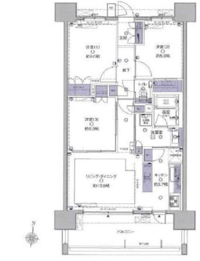 プレシス豊洲 2階 間取り図