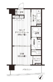 ドゥーエ日本橋浜町 402 間取り図