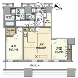 カテリーナ三田タワースイート イーストアーク 14階 間取り図