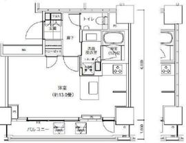 パークキューブ愛宕山タワー 407 間取り図