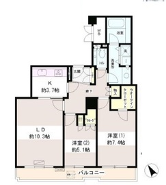西早稲田パークタワー 5階 間取り図