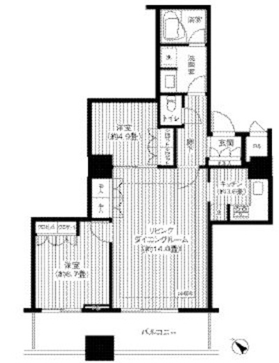 エアライズタワー 9階 間取り図