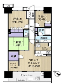 東京フロントコート 18階 間取り図