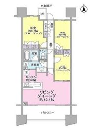 ブランズシティ品川勝島 15階 間取り図