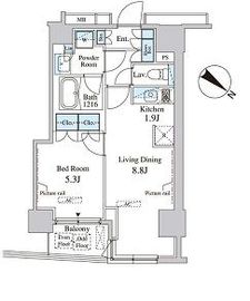 セレサ日本橋堀留町 203 間取り図