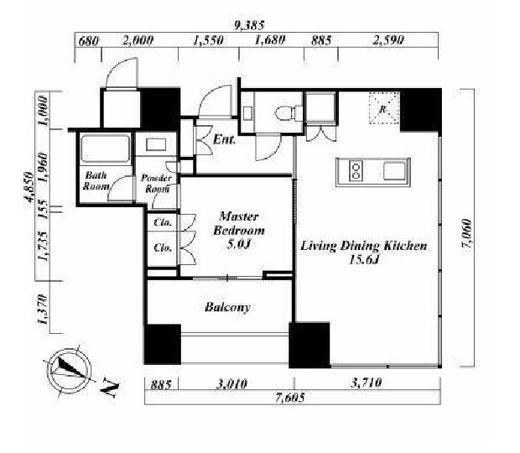 THE ROPPONGI TOKYO CLUB RESIDENCE 11階 間取り図