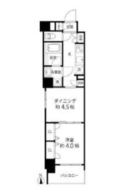 デュオステージ白金高輪 102 間取り図