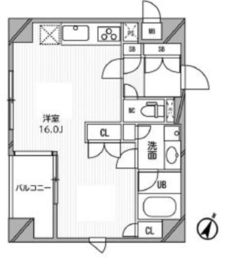 フロンティアテラス目黒 308 間取り図