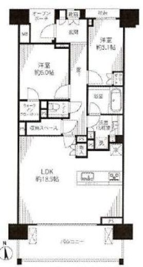 プラウド大井ゼームス坂 11階 間取り図