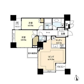 ザ・タワーズ台場 イースト 4階 間取り図