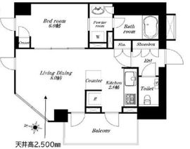 パークリュクス本郷 6階 間取り図