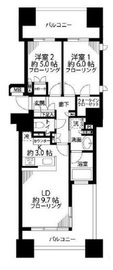 パークホームズ築地 14階 間取り図