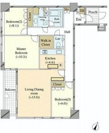 グランフォルム六番町 3階 間取り図