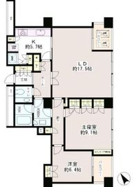小石川パークタワー 7階 間取り図
