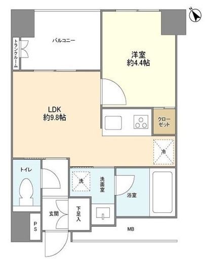 ローレルコート市ヶ谷 7階 間取り図