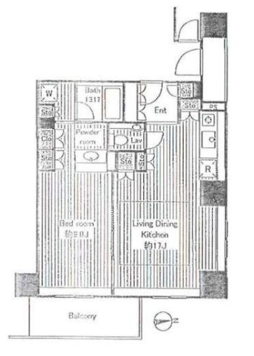 アクシア麻布 14階 間取り図