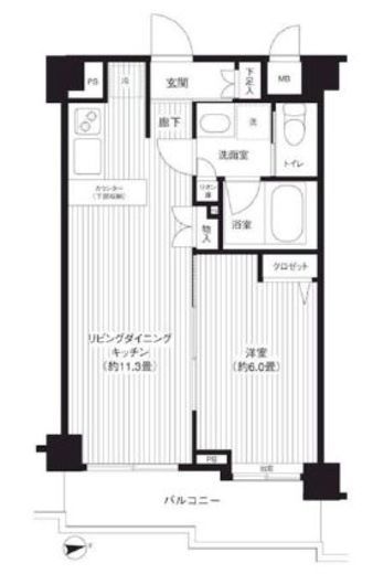 シャンドール目黒 103 間取り図