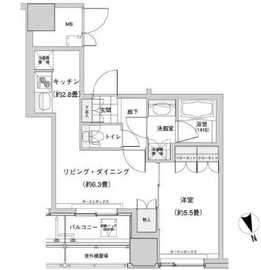 ウエストパークタワー池袋 501 間取り図