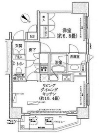 コンフォリア三宿 905 間取り図