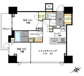 東京ベイシティタワー 11階 間取り図