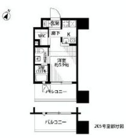 ベルファース水天宮前 705 間取り図