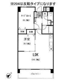 アーバンフラッツ芝浦 906 間取り図