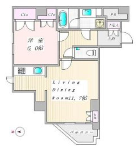 マートルコート白金三光坂 4階 間取り図