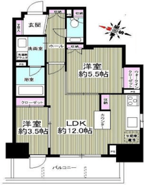 クレヴィア本郷 6階 間取り図