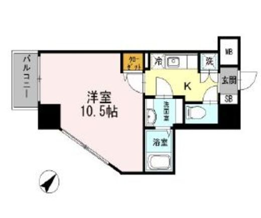 JP noie 早稲田 (ジェーピーノイエ早稲田) 611 間取り図