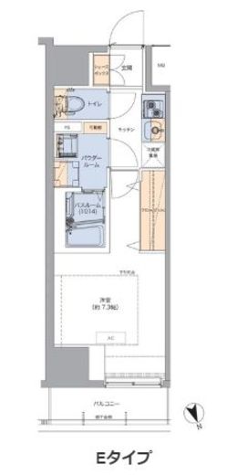 トラディティオ門前仲町 1105 間取り図