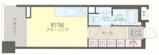 クオリア恵比寿イースト 7階 間取り図