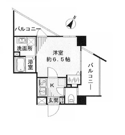 アジールコート品川 801 間取り図