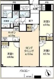 勝どきザ・タワー 8階 間取り図