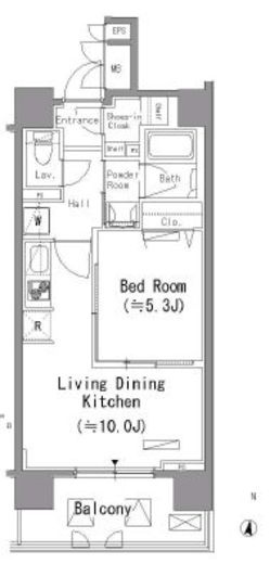 パークアクシス住吉 305 間取り図