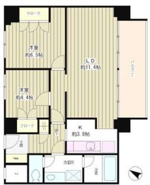 リバー＆タワー 401 間取り図