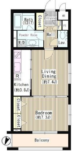 ルミエール中町 208 間取り図