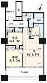 ブリリア有明スカイタワー 26階 間取り図