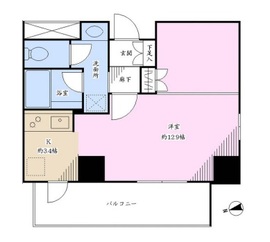 スカイグランデ汐留 3階 間取り図