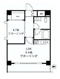 四谷デュープレックスD-R 2階 間取り図