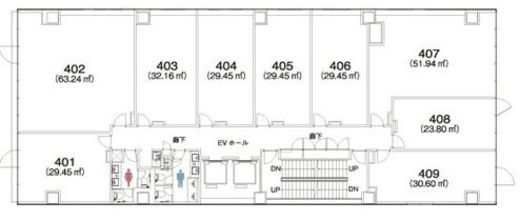 クロスオフィス渋谷 701 間取り図