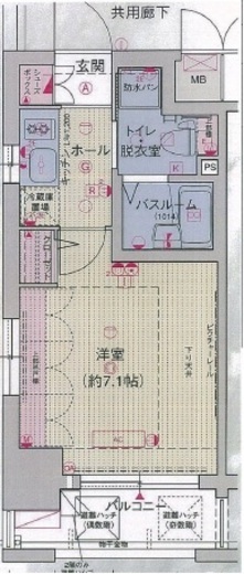 エステムプラザ品川大崎駅前レジデンシャル 1401 間取り図