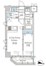 スタイリオ渋谷南平台 201 間取り図