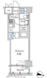 スタイリオ渋谷南平台 304 間取り図