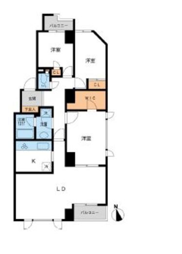 アーデンコート麻布 302 間取り図