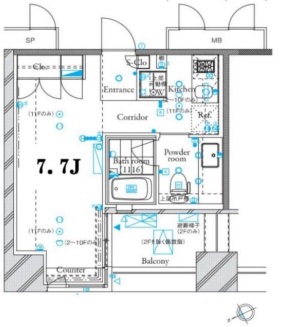 ザ・タワー芝浦 10階 間取り図