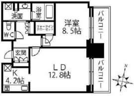 六本木グランドタワーレジデンス 6F4 間取り図