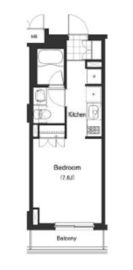 プライムアーバン本駒込 206 間取り図