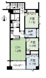 アルス品川ラ・パルフェ 5階 間取り図