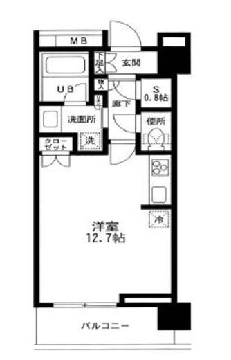 プリズムタワー 8階 間取り図