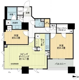 ブリリア大井町ラヴィアンタワー 22階 間取り図